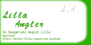 lilla angler business card